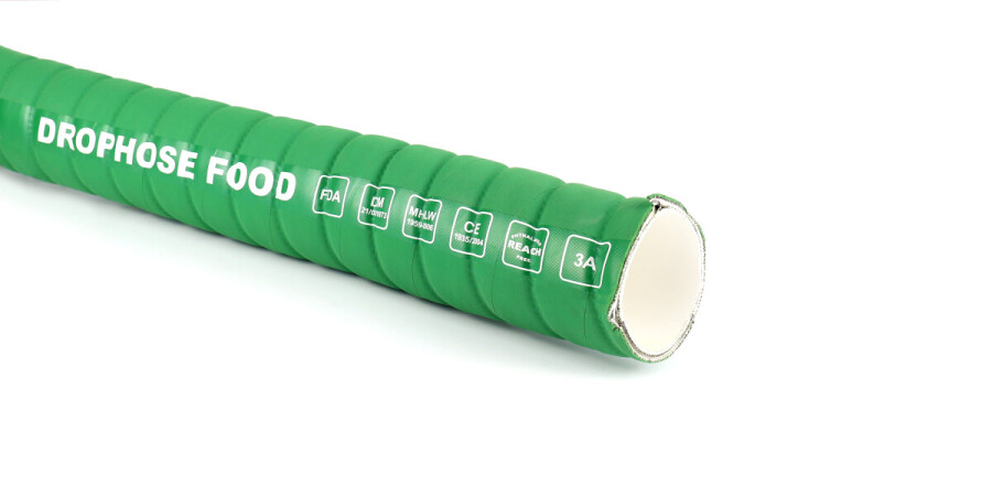 Drophose super flexible food/beverage hose | Drophose super flexible food/beverage hose is designed for fluid transfer in the food and beverage industry