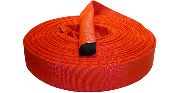 Red pu-coated flat rollable firehose | Water hoses | Hosemarket