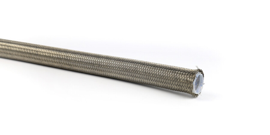 Teflon corrugated PTFE hose with stainless steel braiding | Teflon corrugated PTFE hose with stainless steel braiding is designed for fluid transfer in the food and beverage industry