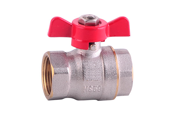 Ball valve k4170 fem x fem with butterfly handle (Nickel plated) | Ball Valve | Hosemarket